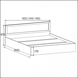 МК-04 Кровать Размер матраца: 1600 х 2000мм