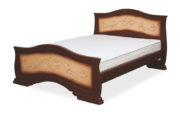Кровать «ЛЮДМИЛА-14» тонированная темный орех