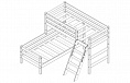 Вариант 8 Угловая кровать "Соня" с наклонной лестницей